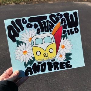 5x7 Hand Painted Canvas Decor